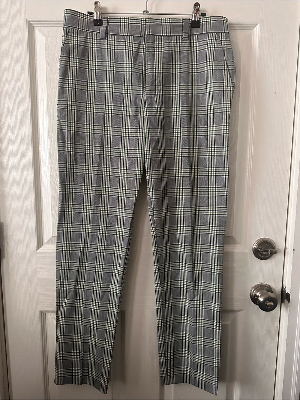 Trina Turk Gray Plaid Trousers